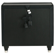 Coaster Lorient 2-Drawer Velvet Upholstered LED Nightstand with USB in Black
