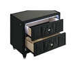 Coaster Lorient 2-Drawer Velvet Upholstered LED Nightstand with USB in Black