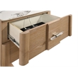 Coaster Leanne 2-Drawer Wood Nightstand with Sintered Stone Top in Light Oak
