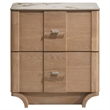 Coaster Leanne 2-Drawer Wood Nightstand with Sintered Stone Top in Light Oak