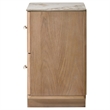 Coaster Leanne 2-Drawer Wood Nightstand with Sintered Stone Top in Light Oak