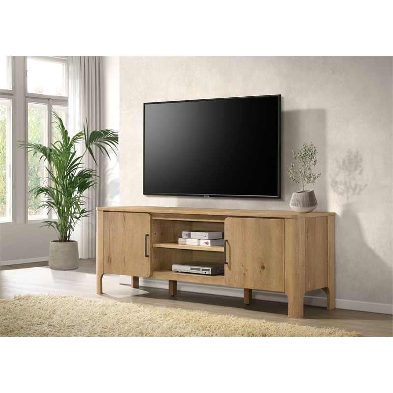 Coaster Rowe 2-Door Wood TV Stand Media Console for TVs up to 70
