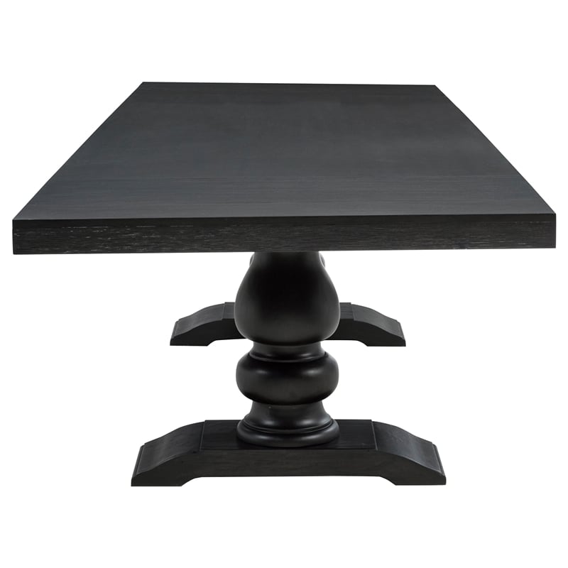 Coaster Phelps 7-Piece Fabric and Wood Dining Table Set in Tan/Distressed Noir