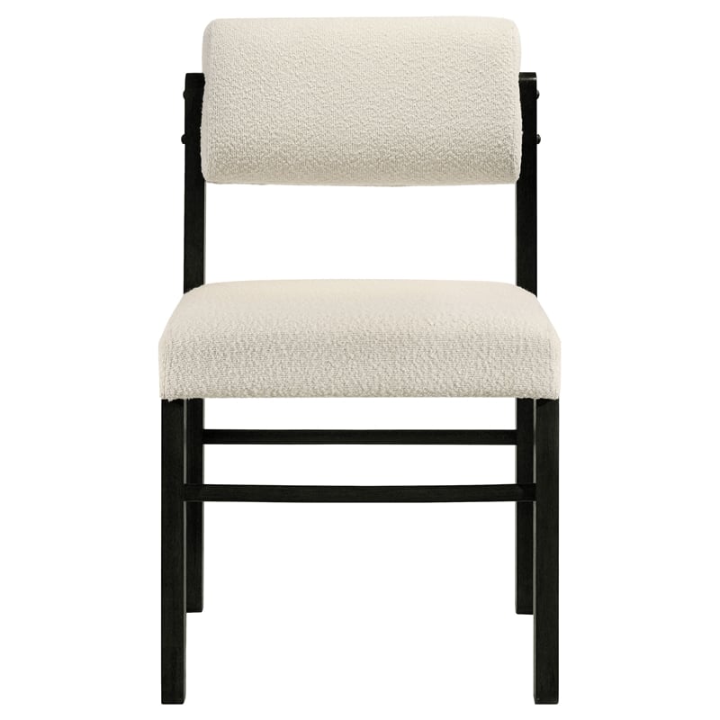 Coaster Strouse 5-Piece Fabric and Wood Dining Set in Cream/Black