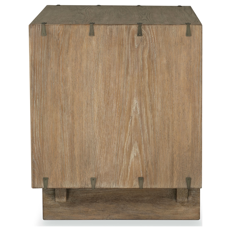 Coaster Stillwater 2-Drawer Wood Nightstand with USB Ports in Weathered Oak