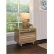 Coaster Stillwater 2-Drawer Wood Nightstand with USB Ports in Weathered Oak