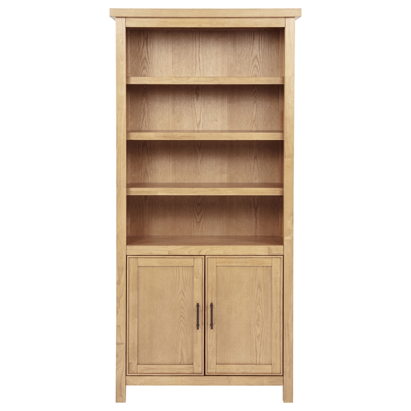 Coaster Vermes 2-Door Transitional Wood Office Cabinet Bookcase in Light Ash