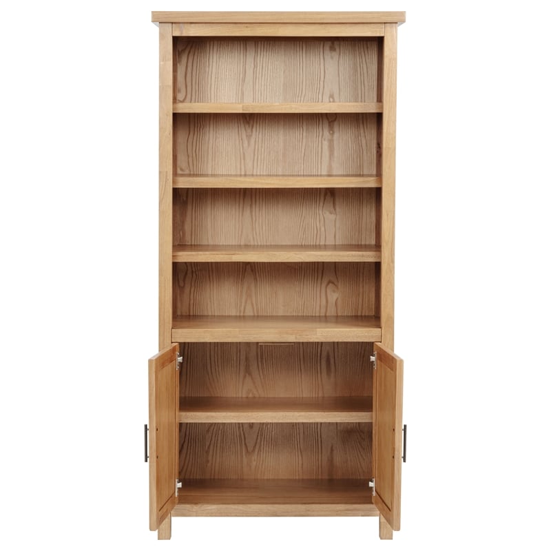 Coaster Vermes 2-Door Transitional Wood Office Cabinet Bookcase in Light Ash