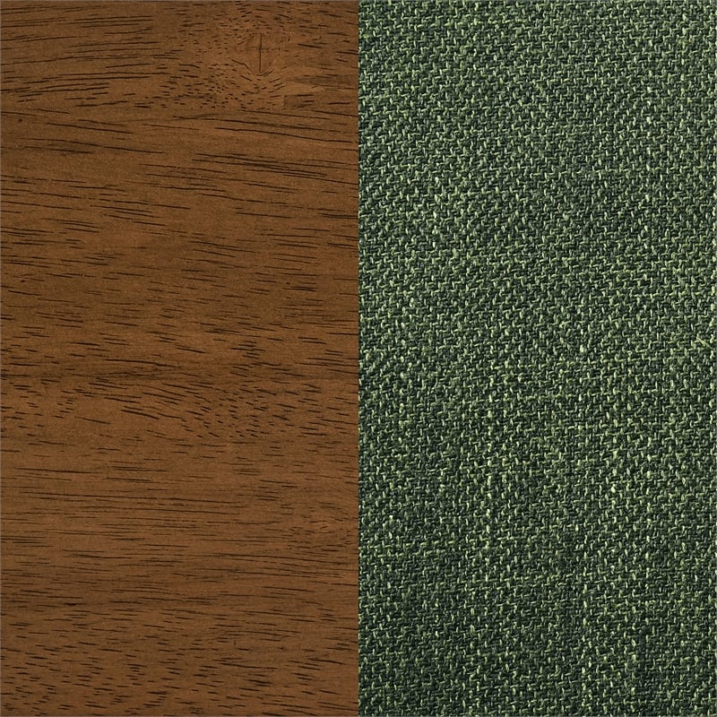 Coaster Paxton 5-Piece Round Wood and Fabric Counter Dining Set in Brown/Green
