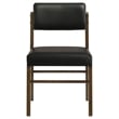 Coaster Strouse 5-Piece Faux Leather and Wood Dining Set in Black/Walnut