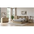 Coaster Hendricks 5-Piece Wood Queen Bookcase Bedroom Set in Light Oak