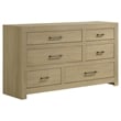 Coaster Hendricks 5-Piece Wood Queen Bookcase Bedroom Set in Light Oak