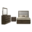 Coaster Atlas 4-Piece Transitional Wood Eastern King Bedroom Set in Dark Oak