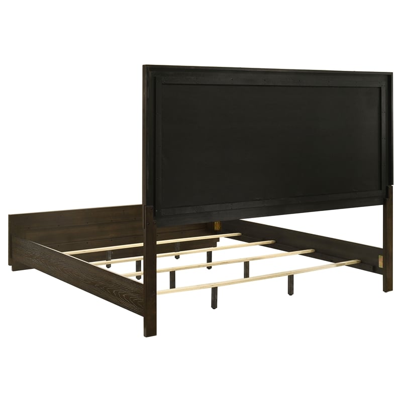 Coaster Atlas 5-Piece Transitional Wood Eastern King Bedroom Set in Dark Oak