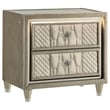 Coaster Lorient 4-Piece Velvet California King Bedroom Set in Ivory/Camel
