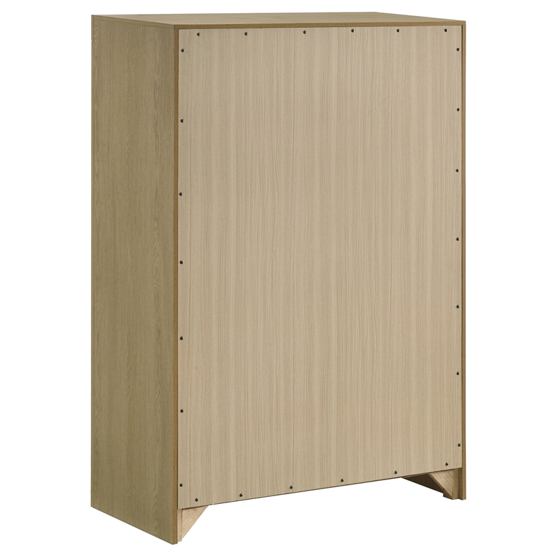Coaster Hendricks 5-Piece Wood Queen Bedroom Set in Light Oak