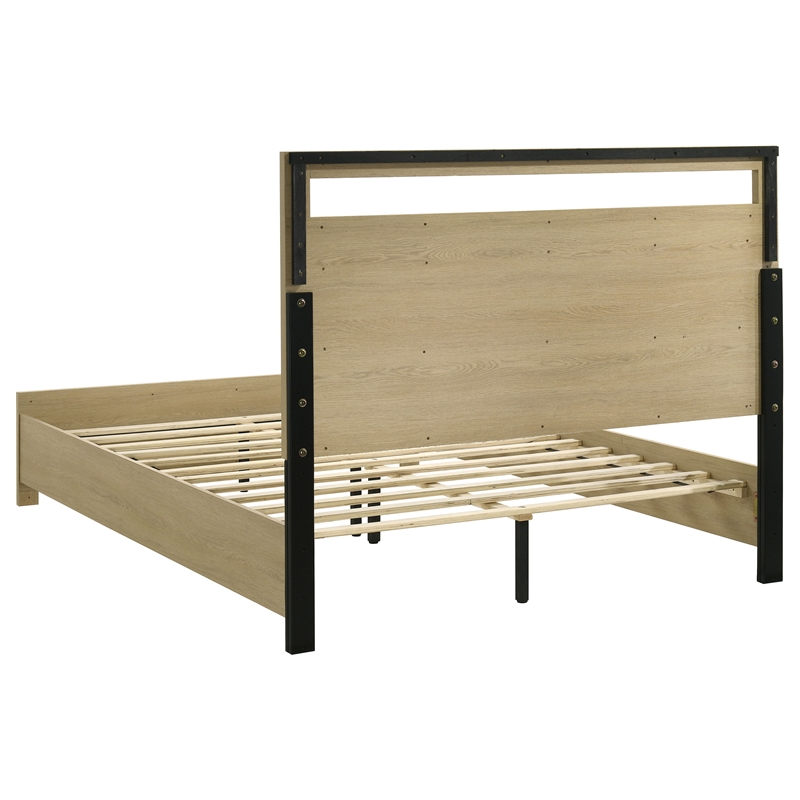 Coaster Hendricks 5-Piece Wood Queen Bedroom Set in Light Oak