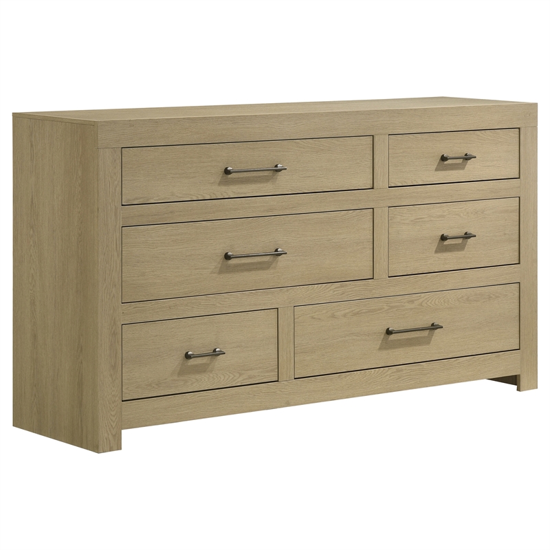 Coaster Hendricks 5-Piece Wood Queen Bedroom Set in Light Oak