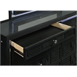 Coaster Lorient 4-Piece Velvet California King LED Bedroom Set in Black