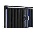 Coaster Ravenne 4-Piece Modern Velvet Eastern King LED Bedroom Set in Black