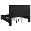 Coaster Ravenne 5-Piece Modern Velvet Eastern King LED Bedroom Set in Black