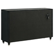 Coaster Ravenne 4-Piece Modern Velvet Queen LED Bedroom Set in Black