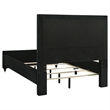 Coaster Ravenne 5-Piece Modern Velvet Queen LED Bedroom Set in Black