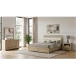 Coaster Hendricks 4-Piece Wood Queen Bookcase Bedroom Set in Light Oak