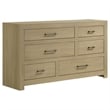 Coaster Hendricks 4-Piece Wood Queen Bookcase Bedroom Set in Light Oak