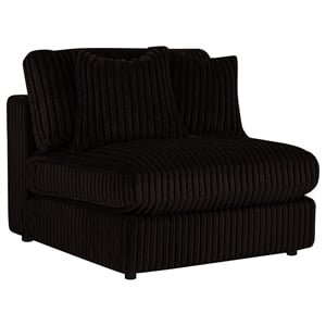 Coaster Blaine Fabric Upholstered Soft Cushion Armless Chair in Chocolate
