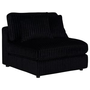 Coaster Blaine Fabric Upholstered Soft Cushion Armless Chair in Black