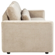 Coaster Amador Chenille Track Arm Sofa with Loose Cushions in Camel