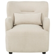Coaster Duvall Contemporary Fabric Deep-Seated High-Back Accent Chair in Beige