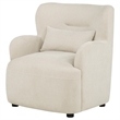 Coaster Duvall Contemporary Fabric Deep-Seated High-Back Accent Chair in Beige