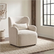Coaster Duvall Contemporary Fabric Deep-Seated High-Back Accent Chair in Beige