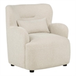 Coaster Duvall Contemporary Fabric Deep-Seated High-Back Accent Chair in Beige