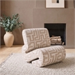 Coaster Eimer Contemporary Geometric Fabric Jacquard Accent Chair in Camel