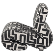 Coaster Eimer Contemporary Geometric  Fabric Jacquard Accent Chair in Black