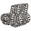 Coaster Eimer Contemporary Geometric  Fabric Jacquard Accent Chair in Black