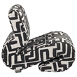 Coaster Eimer Contemporary Geometric  Fabric Jacquard Accent Chair in Black