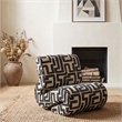 Coaster Eimer Contemporary Geometric  Fabric Jacquard Accent Chair in Black