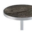 Coaster Cazen Engineered Wood Round Faux Marble Top Side Table in Gray