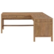 Coaster Hogan Lift Top L-shape Engineered Wood Writing Desk in Brown