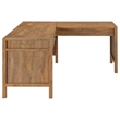 Coaster Hogan Lift Top L-shape Engineered Wood Writing Desk in Brown