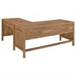 Coaster Hogan Lift Top L-shape Engineered Wood Writing Desk in Brown