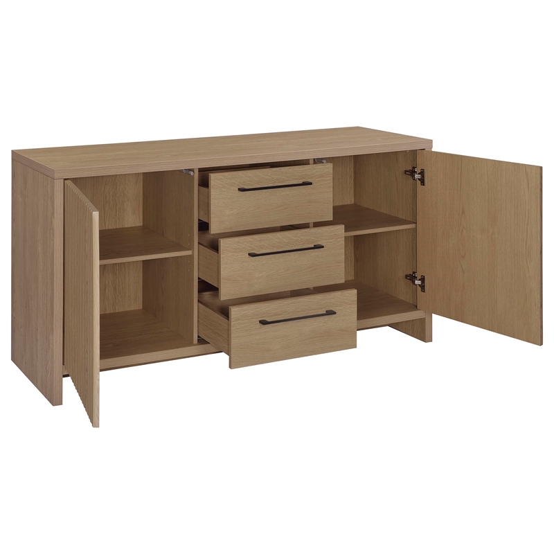 Coaster Amery Engineered Wood 3-drawer Accent Storage Cabinet Console in Latte