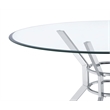 Coaster Steele 48-inch Round Glass Top Dining Table in Metal Chrome