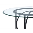 Coaster Levy 48-inch Round Glass Top Dining Table in Metal Black