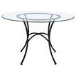 Coaster Kline 48-inch Round Glass Top Dining Table in Metal Black