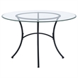 Coaster Kline 48-inch Round Glass Top Dining Table in Metal Black